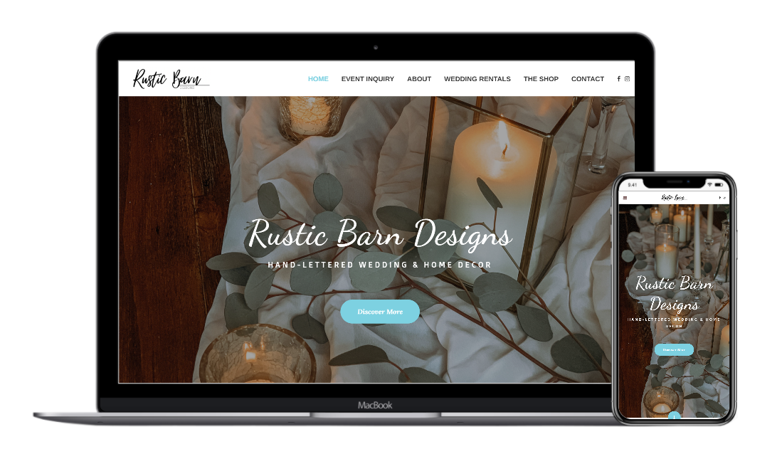 Rustic Barn Designs Website in Rettig Digital Portfolio