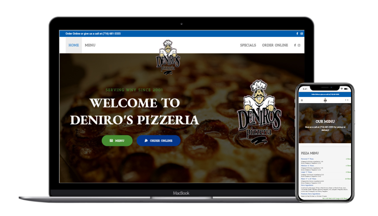 Deniros Pizzeria Rettig Digital Web Design